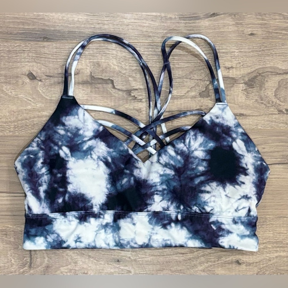 JoyLab Tie-Dye Strappy Back Sports Bra – Size Medium